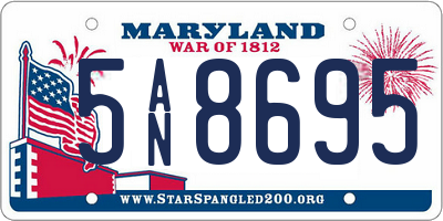 MD license plate 5AN8695