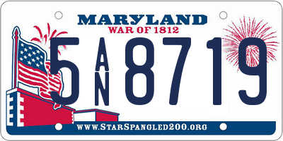 MD license plate 5AN8719