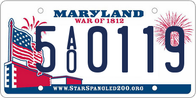 MD license plate 5AO0119