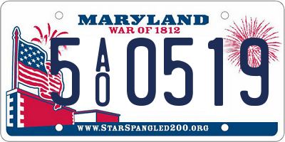 MD license plate 5AO0519