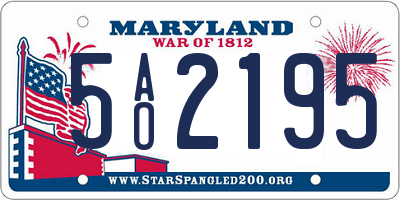 MD license plate 5AO2195