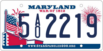 MD license plate 5AO2219
