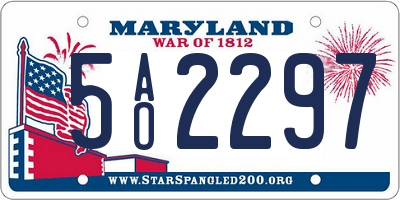 MD license plate 5AO2297
