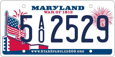 MD license plate 5AO2529