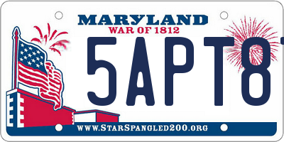 MD license plate 5APT87