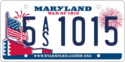 MD license plate 5AS1015