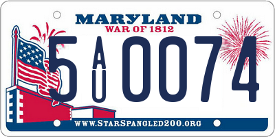 MD license plate 5AU0074