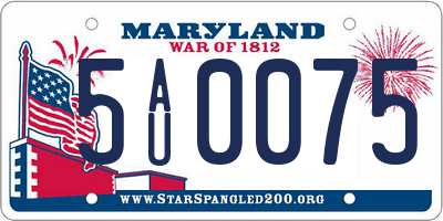MD license plate 5AU0075
