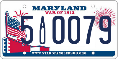 MD license plate 5AU0079