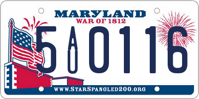 MD license plate 5AU0116