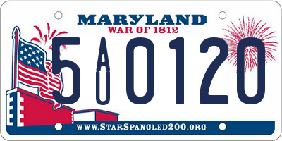 MD license plate 5AU0120