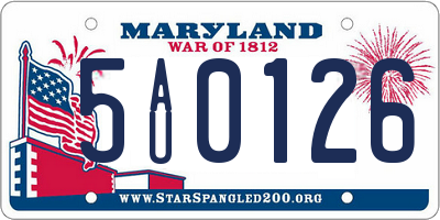 MD license plate 5AU0126
