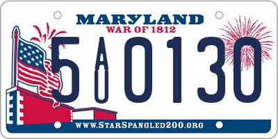 MD license plate 5AU0130