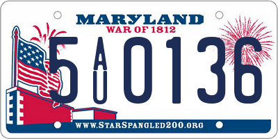 MD license plate 5AU0136