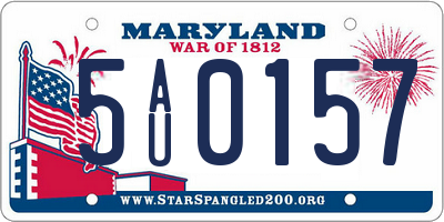 MD license plate 5AU0157