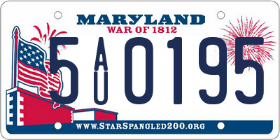 MD license plate 5AU0195