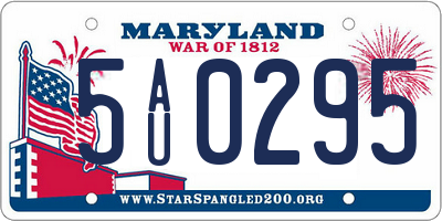 MD license plate 5AU0295