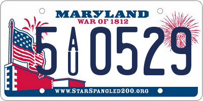 MD license plate 5AU0529