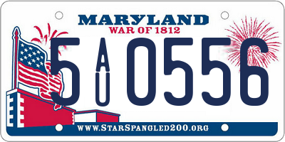 MD license plate 5AU0556