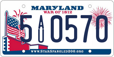 MD license plate 5AU0570