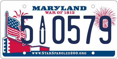 MD license plate 5AU0579
