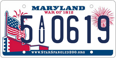 MD license plate 5AU0619