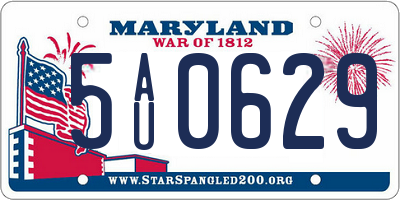 MD license plate 5AU0629