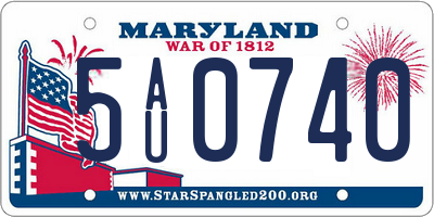 MD license plate 5AU0740