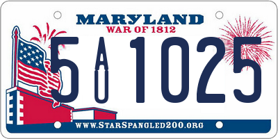 MD license plate 5AU1025