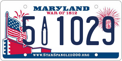 MD license plate 5AU1029