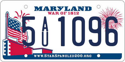 MD license plate 5AU1096