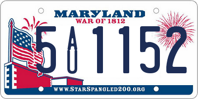 MD license plate 5AU1152