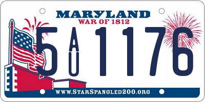 MD license plate 5AU1176