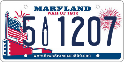 MD license plate 5AU1207