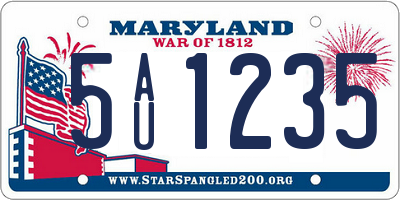 MD license plate 5AU1235