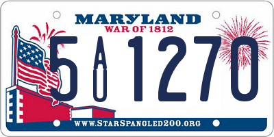 MD license plate 5AU1270