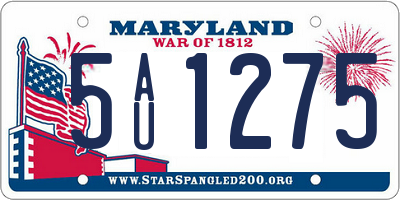 MD license plate 5AU1275