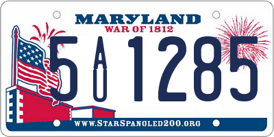 MD license plate 5AU1285