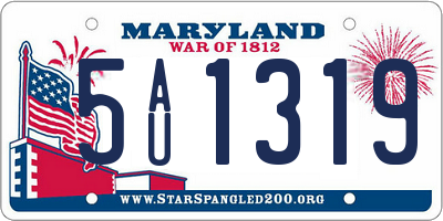 MD license plate 5AU1319