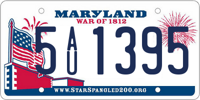 MD license plate 5AU1395