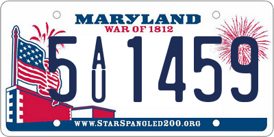 MD license plate 5AU1459