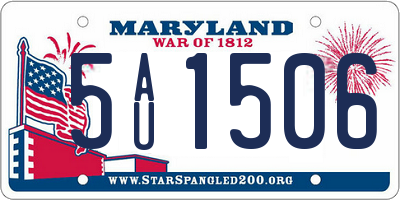 MD license plate 5AU1506