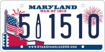 MD license plate 5AU1510