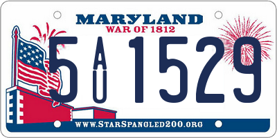 MD license plate 5AU1529