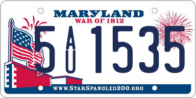 MD license plate 5AU1535