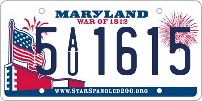 MD license plate 5AU1615