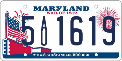 MD license plate 5AU1619
