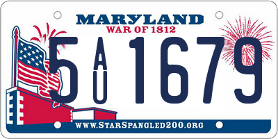 MD license plate 5AU1679