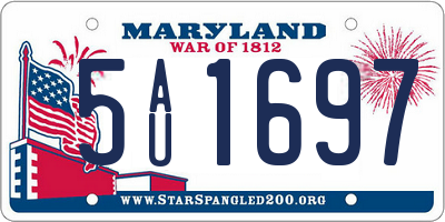MD license plate 5AU1697