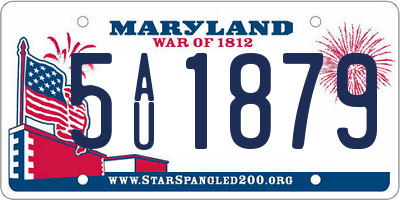 MD license plate 5AU1879
